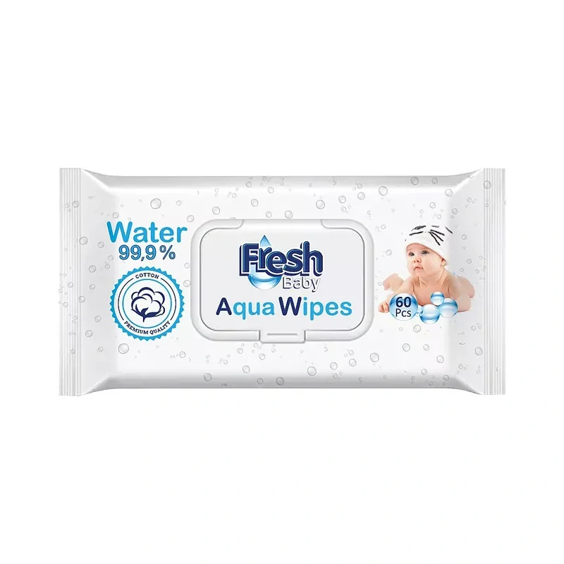Fresh Baby Vlhčené obrúsky 60ks Cotton 99% Water 18+6grátis
