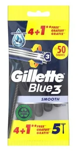 Gillette Jednorázový strojček Blue3 5ks Smooth